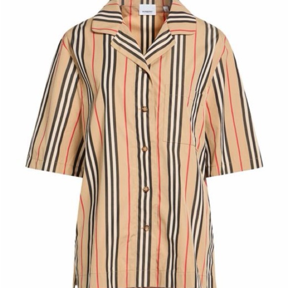 Burberry Beige Striped Blouse